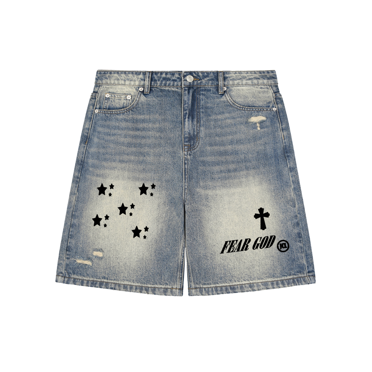 Distressed Baggy Denim